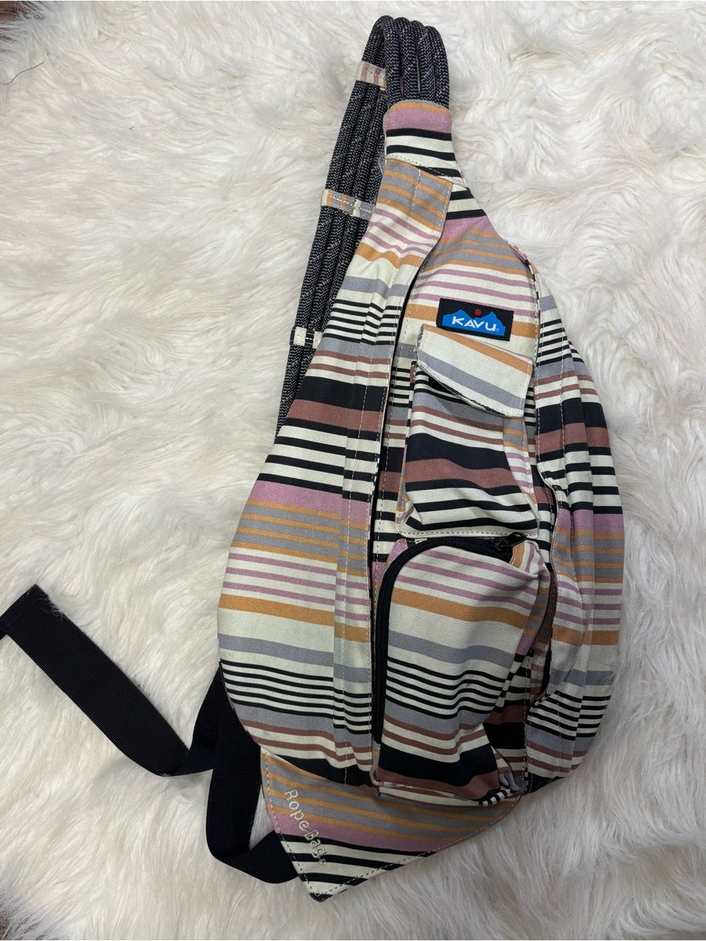 Kavu Rope Sling Bag in Pastel Stripes